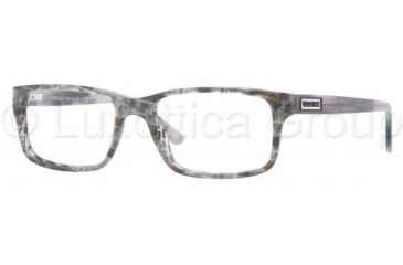 Image of Versace VE3154 Progressive Prescription Eyeglasses 939-5217 - Striped Gray Demo Lens Frame