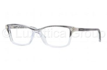 Image of Versace VE3156 Progressive Prescription Eyeglasses 933-5115 - Crystal Striped Black Frame