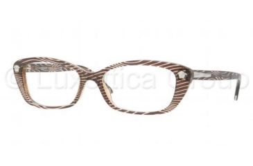 Image of Versace VE3159 Bifocal Prescription Eyeglasses 934-5116 - Waves Brown Frame, Demo Lens Lenses