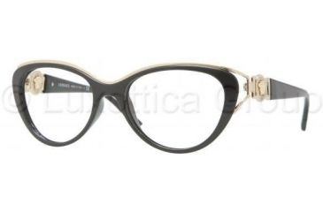 Image of Versace VE3167 Single Vision Prescription Eyeglasses GB1-5317 - Black Frame