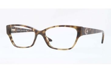 Image of Versace VE3172 Eyeglass Frames 5078-56 - Green Havana Frame
