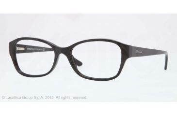 Image of Versace VE3176 Eyeglass Frames GB1-51 - Black Frame, Demo Lens Lenses