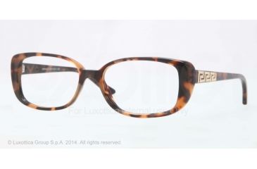 Image of Versace VE3178BA Progressive Prescription Eyeglasses 944-53 - Dark Havana Frame