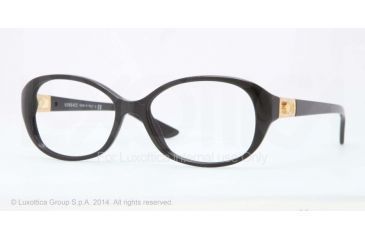 Image of Versace VE3179BA Eyeglass Frames GB1-54 - Shiny Black Frame