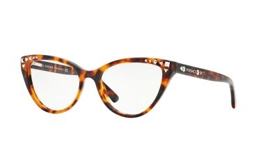 Image of Versace VE3191 Single Vision Prescription Eyeglasses 5074-54 - Havana Frame