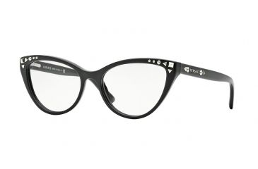 Image of Versace VE3191 Single Vision Prescription Eyeglasses GB1-52 - Black Frame