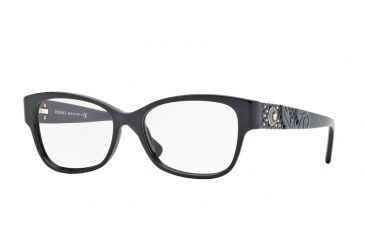 Image of Versace VE3196 Single Vision Prescription Eyeglasses GB1-52 - Black Frame