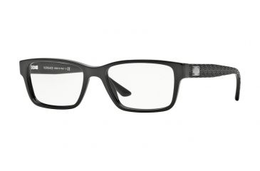 Image of Versace VE3198A Single Vision Prescription Eyeglasses GB1-55 - Black Frame