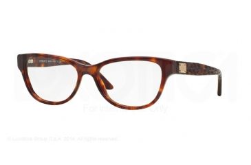 Image of Versace VE3204A Progressive Prescription Eyeglasses 879-53 - Havana Frame