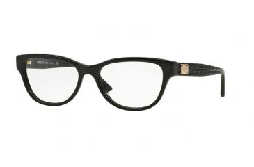 Image of Versace VE3204A Progressive Prescription Eyeglasses GB1-53 - Black Frame