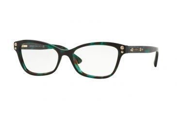 Image of Versace VE3208 Bifocal Prescription Eyeglasses 5076-54 - Green Havana Frame