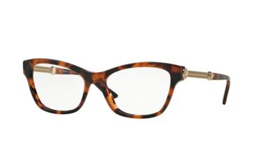 Image of Versace VE3214 Single Vision Prescription Eyeglasses 944-52 - Havana Frame