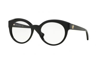 Image of Versace VE3217 Eyeglass Frames GB1-51 - Black Frame