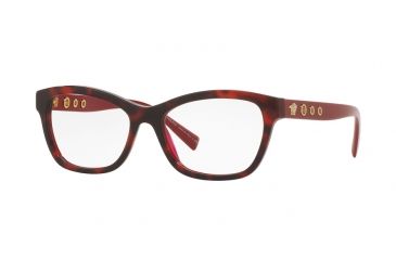Image of Versace VE3225A Bifocal Prescription Eyeglasses 5184-54 - Havana Bordeaux Frame