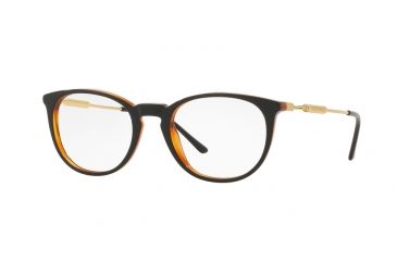 Image of Versace VE3227 Bifocal Prescription Eyeglasses 138-51 - Black / Transparent Orange Frame