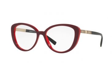 Image of Versace VE3229 Progressive Prescription Eyeglasses 5188-52 - Red Frame