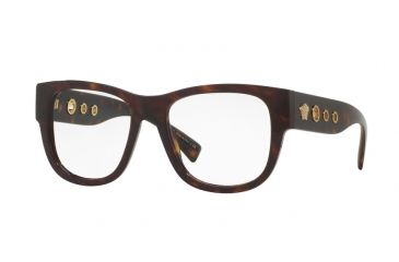 Image of Versace VE3230 Progressive Prescription Eyeglasses 108-52 - Havana Frame