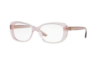 Image of Versace VE3234BA Progressive Prescription Eyeglasses 5223-53 - Transparent Lilac Frame