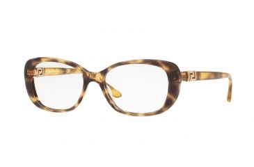 Image of Versace VE3234BA Progressive Prescription Eyeglasses 967-53 - Havana Frame