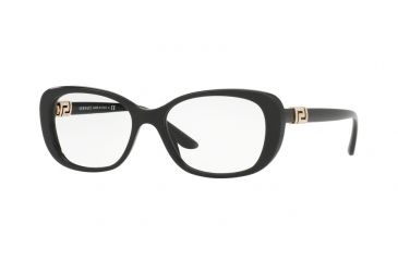 Image of Versace VE3234BA Progressive Prescription Eyeglasses GB1-53 - Black Frame