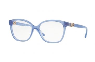 Image of Versace VE3235B Single Vision Prescription Eyeglasses 5225-52 - Transparent Blue Frame