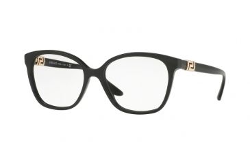 Image of Versace VE3235B Single Vision Prescription Eyeglasses GB1-52 - Black Frame