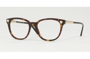 Image of Versace VE3242 Progressive Prescription Eyeglasses 108-52 - Dark Havana Frame