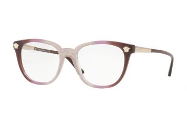 Image of Versace VE3242 Progressive Prescription Eyeglasses 5229-52 - Violet Transp Grad Brown Frame