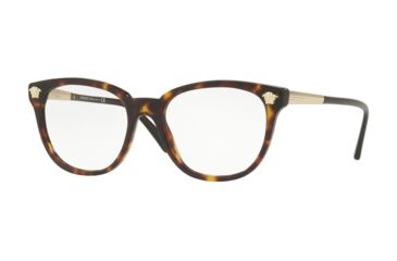 Image of Versace VE3242A Single Vision Prescription Eyeglasses 108-54 - Dark Havana Frame