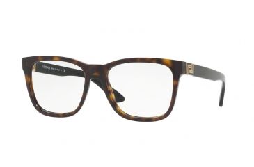 Image of Versace VE3243 Eyeglass Frames 108-53 - Dark Havana Frame