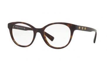 Image of Versace VE3250 Bifocal Prescription Eyeglasses 108-54 - Dark Havana Frame