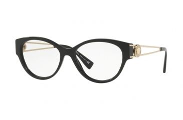 Image of Versace VE3254 Progressive Prescription Eyeglasses GB1-54 - Black Frame