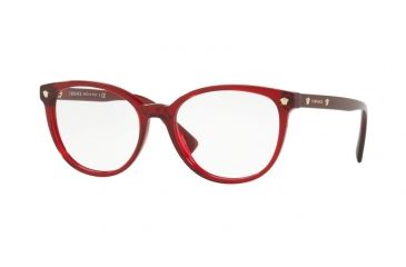 Image of Versace VE3256 Prescription Eyeglasses 388-52 - Transparent / Red Frame