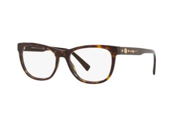 Image of Versace VE3263BA Prescription Eyeglasses, 54mm, Dark Havana, VE3263BA-108-54-SV