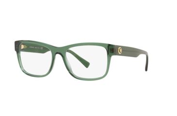 Image of Versace VE3266 Progressive Prescription Eyeglasses, 53mm, Transparent Green, VE3266-5144-53-PRO