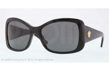 Image of Versace VE4247 Single Vision Prescription Sunglasses VE4247-GB1-87-59 - Lens Diameter 59 mm, Frame Color Shiny Black