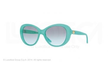 Image of Versace VE4273 Sunglasses 51094S-56 - Glitter Turq/opal Turq Frame, Azure Gradient Dark Blue Lenses