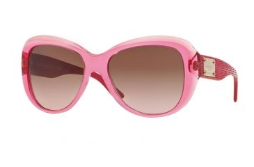 Image of Versace VE4285 Progressive Prescription Sunglasses VE4285-512114-57 - Lens Diameter 57 mm, Frame Color Transparent Fuxia