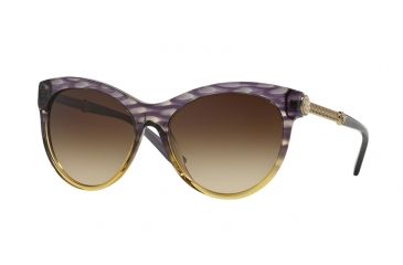 Image of Versace VE4292 Single Vision Prescription Sunglasses VE4292-515313-57 - Lens Diameter 57 mm, Frame Color Striped Violet Havana/tr Green