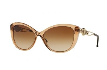 Image of Versace VE4295 Single Vision Prescription Sunglasses VE4295-617-13-57 - Lens Diameter 57 mm, Frame Color Transparent Brown