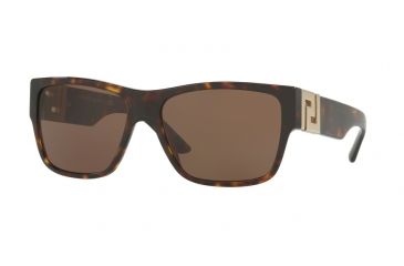 Image of Versace VE4296 Sunglasses 108/73-59 - Havana Frame, Brown Lenses