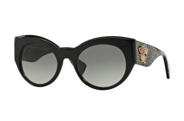 Image of Versace VE4297 Single Vision Prescription Sunglasses VE4297-515611-54 - Lens Diameter 54 mm, Frame Color Black