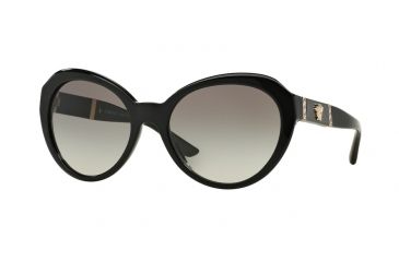Image of Versace VE4306QA Sunglasses GB1/11-56 - Black Frame, Gray Gradient Lenses