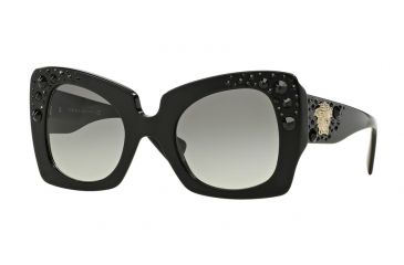 Image of Versace VE4308B Single Vision Prescription Sunglasses VE4308B-GB1-11-52 - Lens Diameter 52 mm, Frame Color Black