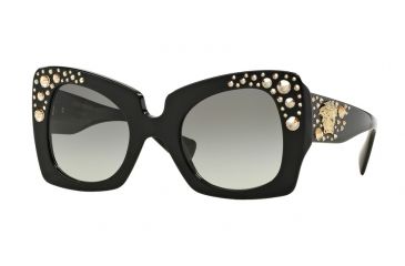 Image of Versace VE4308B Single Vision Prescription Sunglasses VE4308B-K00111-52 - Lens Diameter 52 mm, Frame Color Black Gold Edition