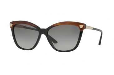 Image of Versace VE4313 Sunglasses 518011-57 - Havana Black Frame, Grey Gradient Lenses