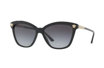 Image of Versace VE4313 Sunglasses GB1/8G-57 - Black Frame, Gray Gradient Lenses