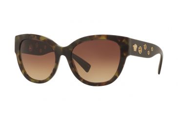Image of Versace VE4314A Progressive Prescription Sunglasses VE4314A-518313-56 - Lens Diameter 56 mm, Frame Color Avana Military