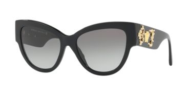 Image of Versace VE4322 Single Vision Prescription Sunglasses VE4322-GB1-11-55 - Lens Diameter 55 mm, Frame Color Black