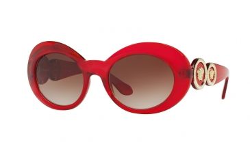 Image of Versace VE4329 Single Vision Prescription Sunglasses VE4329-193-13-53 - Lens Diameter 53 mm, Frame Color Transpernte Red